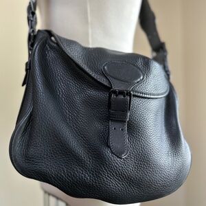 Jcrew Vintage Leather Shoulder Bag - Black